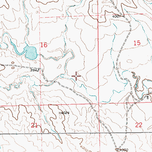 Topographic Map of Eagle Draw, WY