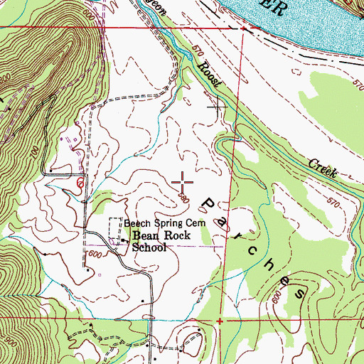 Topographic Map of Parches Cove, AL