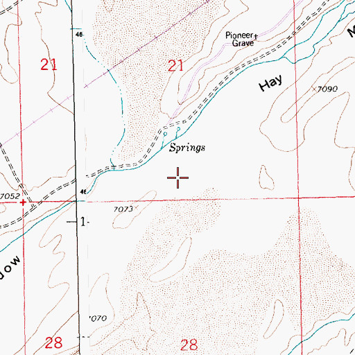 Topographic Map of Hay Meadow, WY