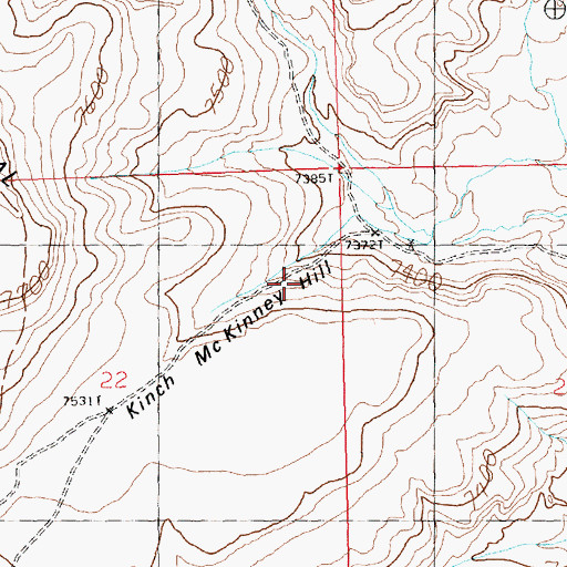 Topographic Map of Kinch McKinney Hill, WY