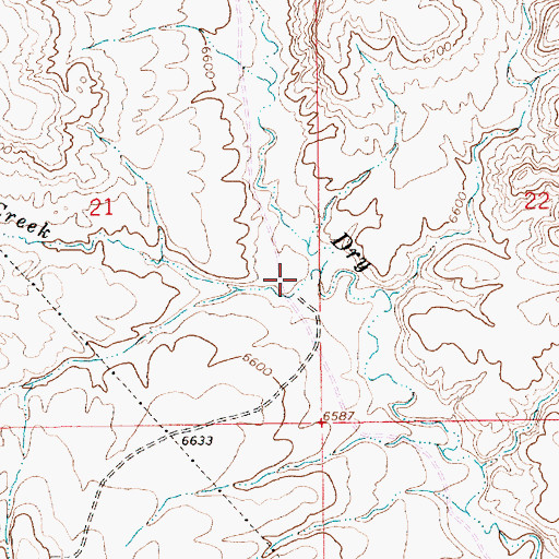 Topographic Map of Lane Meadow Creek, WY