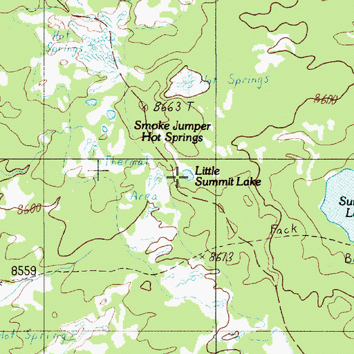 Topographic Map of Little Summit Lake, WY