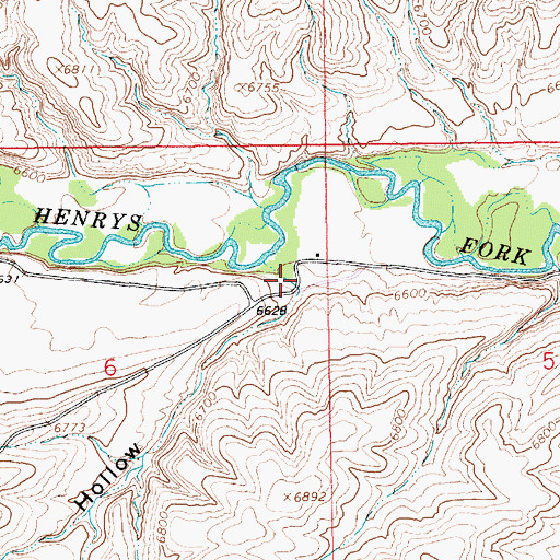 Topographic Map of Logan Hollow, WY