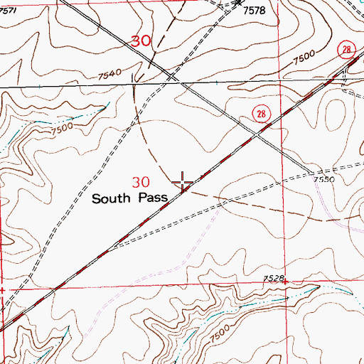 Topographic Map of South Pass, WY