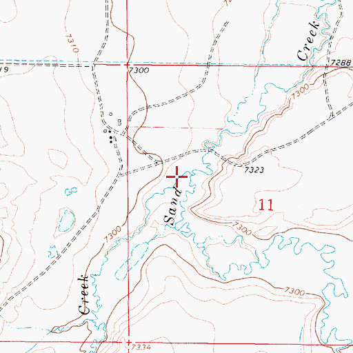 Topographic Map of Spring Creek, WY