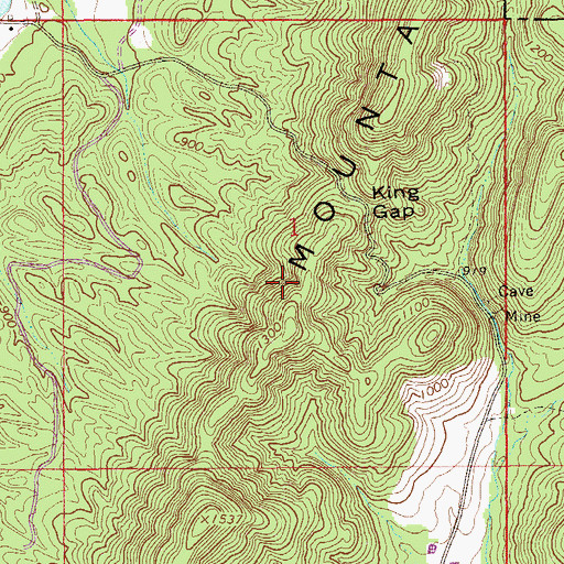 Topographic Map of Dugger Mountain, AL