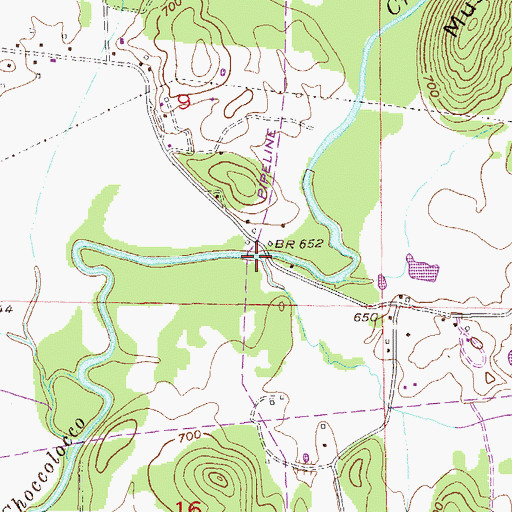 Topographic Map of Egoniaga Creek, AL