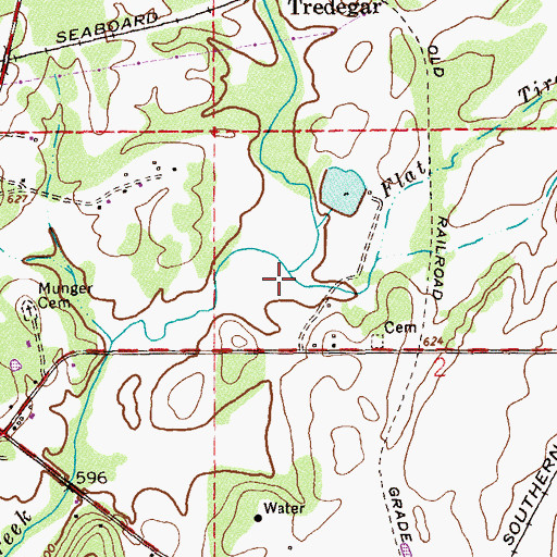 Topographic Map of Flat Tire Creek, AL