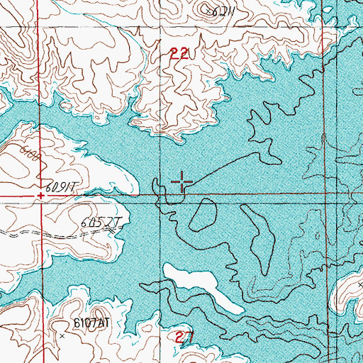 Topographic Map of Anvil Wash, WY