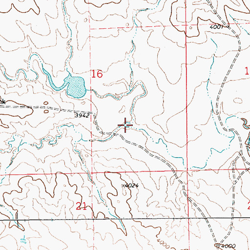 Topographic Map of Eagle Draw, WY
