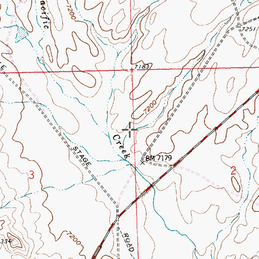 Topographic Map of Elkhorn Draw, WY