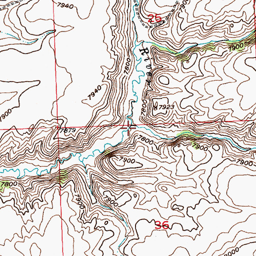 Topographic Map of Gold Creek, WY