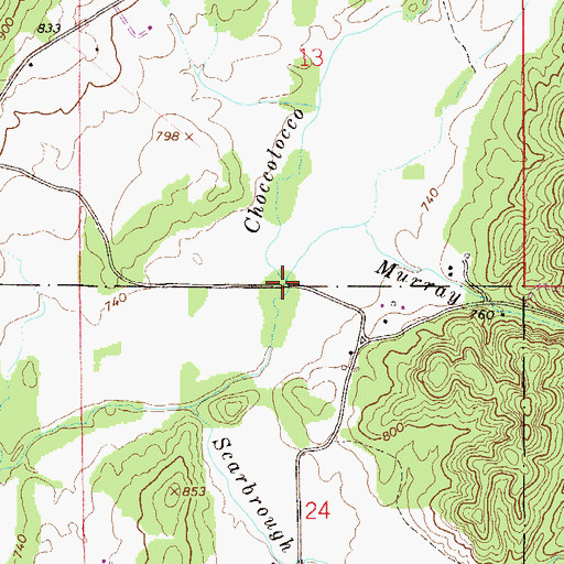 Topographic Map of Murray Branch, AL