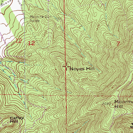 Topographic Map of Noyes Hill, AL