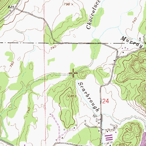 Topographic Map of Scarbrough Creek, AL