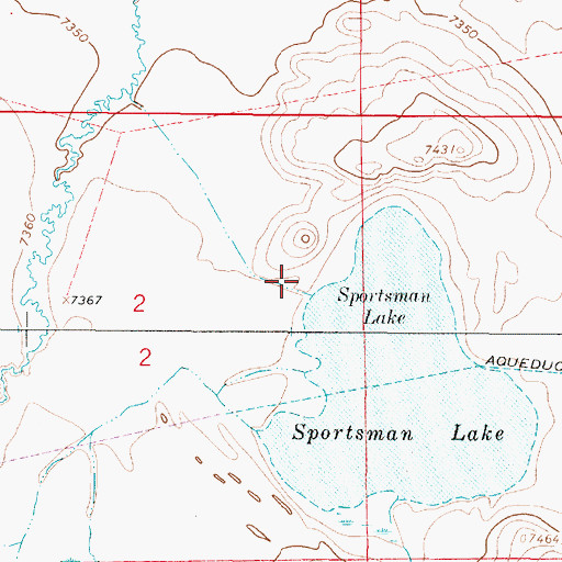 Topographic Map of Sportsman Dam, WY