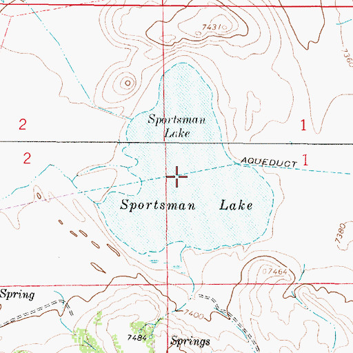 Topographic Map of Sportsman Lake, WY
