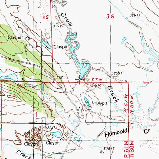 Topographic Map of Moore Dam, WY