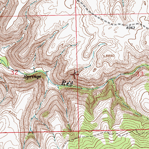 Topographic Map of John Erickson Reservoir, WY