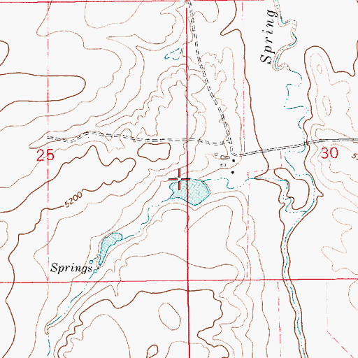 Topographic Map of Gardner Dam, WY
