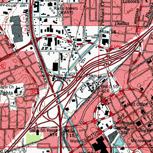 Topographic Map of WFIX-AM (Huntsville), AL