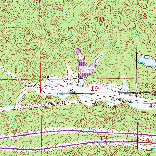 Topographic Map of Bonner Dam, AL