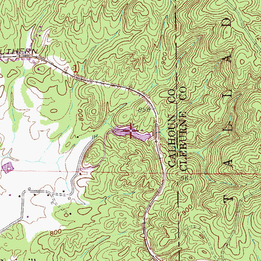 Topographic Map of Thrift Pond, AL