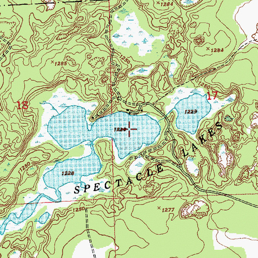 Topographic Map of Spectacle Lake, MI