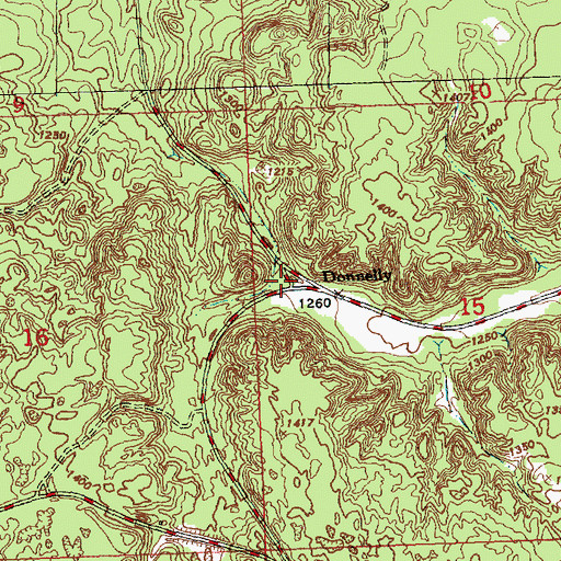 Topographic Map of Donnelly, MI