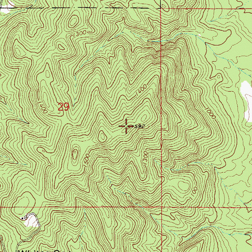 Topographic Map of Ben White Point, AL