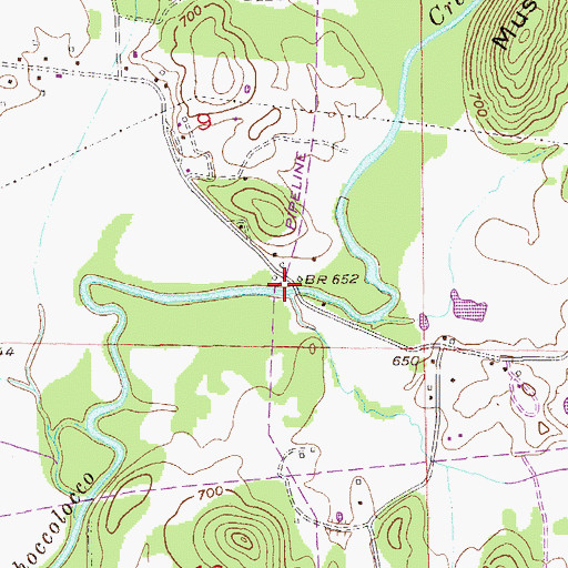 Topographic Map of Mallory Mill (historical), AL