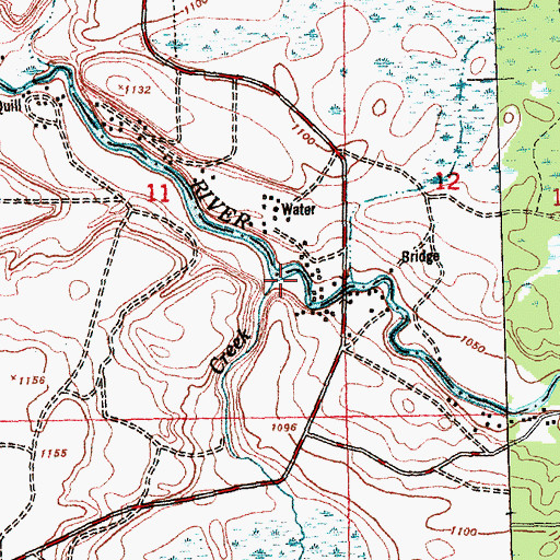 Topographic Map of Wakeley Creek, MI
