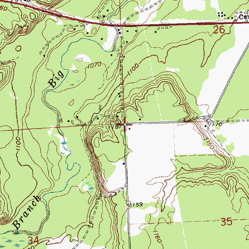 Topographic Map of Luzerne Fire Point of Interest, MI