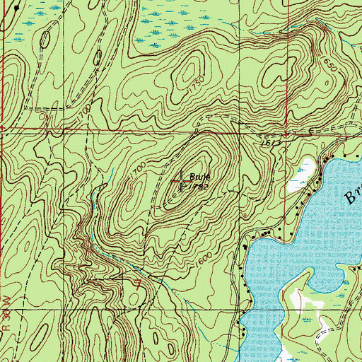 Topographic Map of Brule Lookout Tower, MI