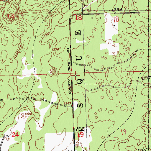 Topographic Map of Township of Albert, MI