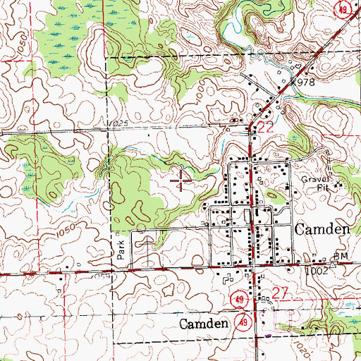 Topographic Map of Township of Camden, MI