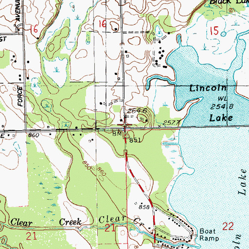 Topographic Map of Township of Spencer, MI