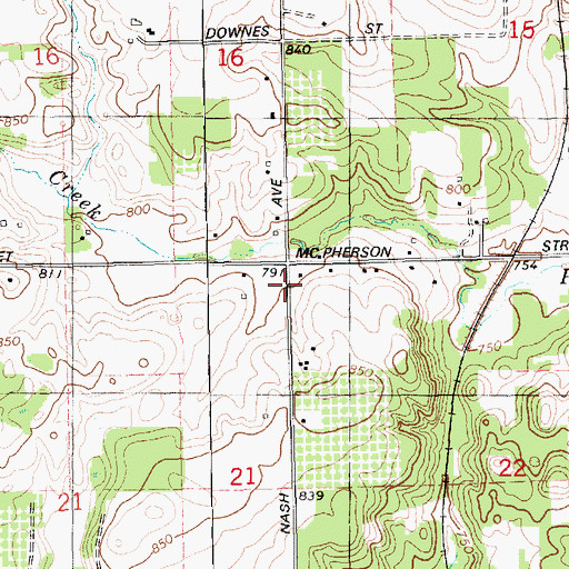 Topographic Map of Township of Vergennes, MI