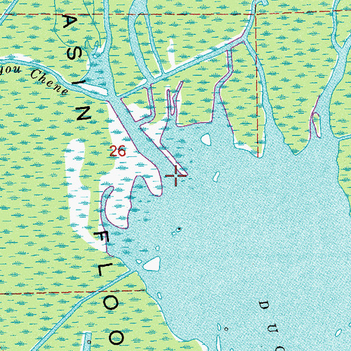 Topographic Map of Little Bayou Long, LA