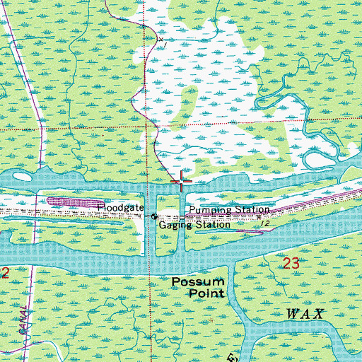 Topographic Map of Little Bethel Bayou, LA