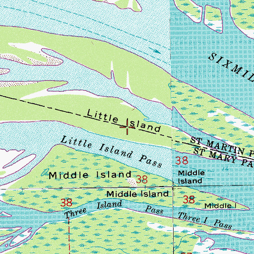 Topographic Map of Little Island, LA