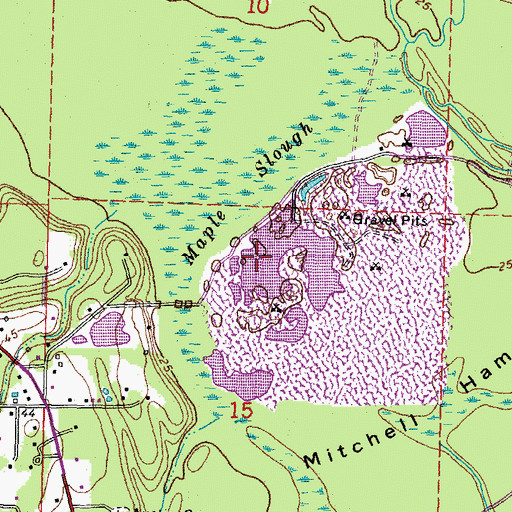 Topographic Map of Maple Slough, LA
