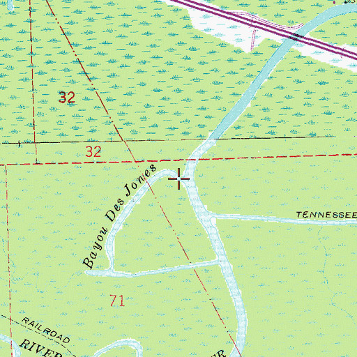 Topographic Map of Old New River, LA