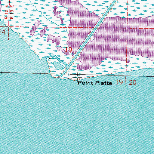 Topographic Map of Point Platte, LA