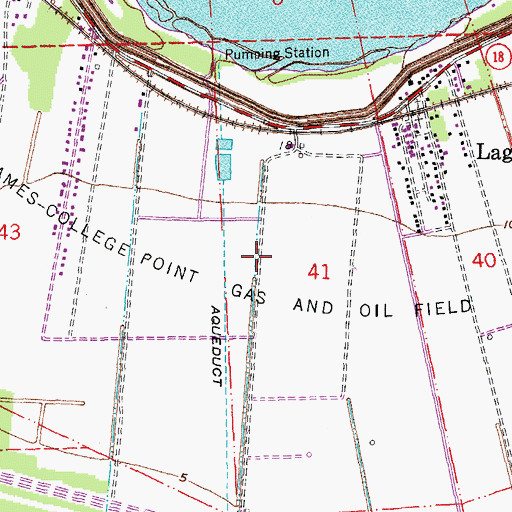Topographic Map of Saint James-College Point Gas and Oil Field, LA