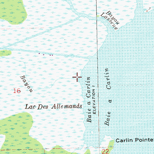 Topographic Map of Ti Bayou, LA
