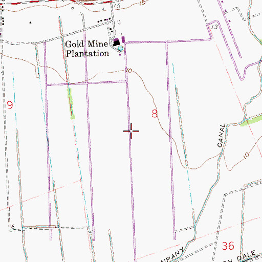 Topographic Map of Ward One, LA