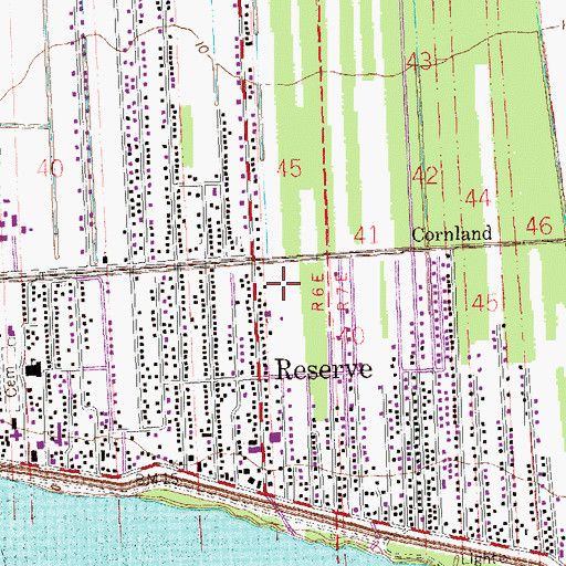 Topographic Map of Ward Five, LA