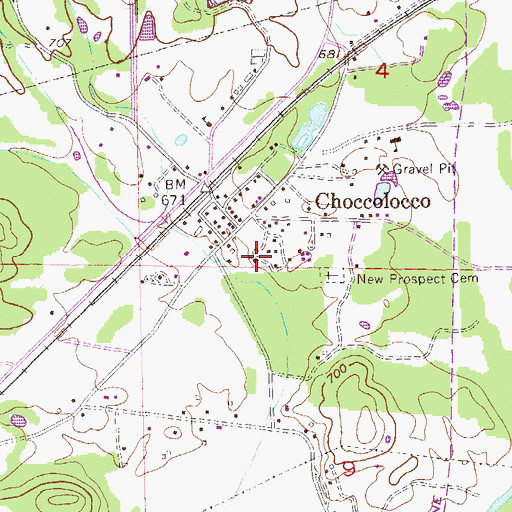Topographic Map of New Prospect Baptist Church, AL
