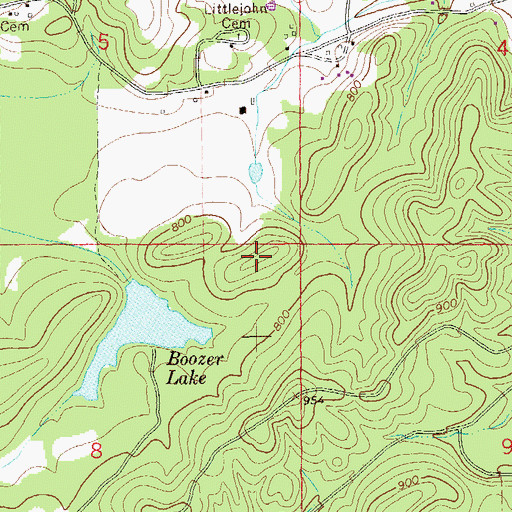 Topographic Map of Penny Mountain, AL